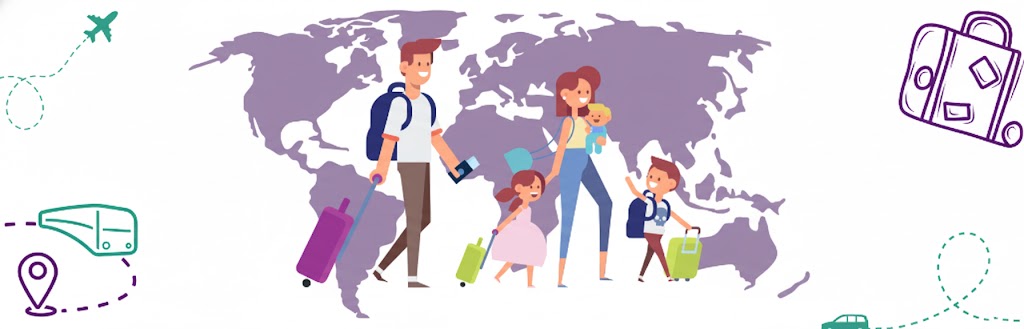 Familie auf Reisen